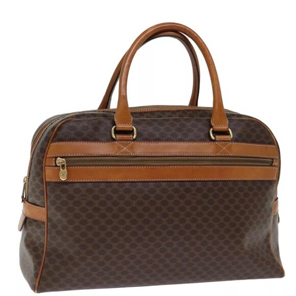 CELINE Macadam Canvas Boston Bag PVC Brown - Picture 1 of 16